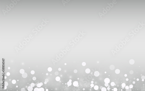 Light Snowfall Vector Silver Background. Sky