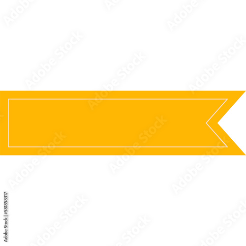 Yellow Bookmark, Mark Or Pin Flag