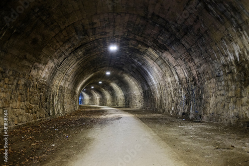 Abandoned tunnel, 2 world war, architecture, minimalism 