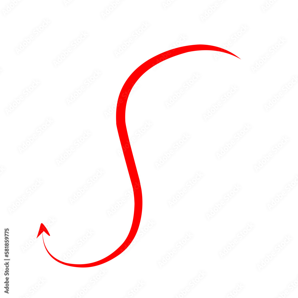 Red Devil Tail Vector Red Devil Tail Vector