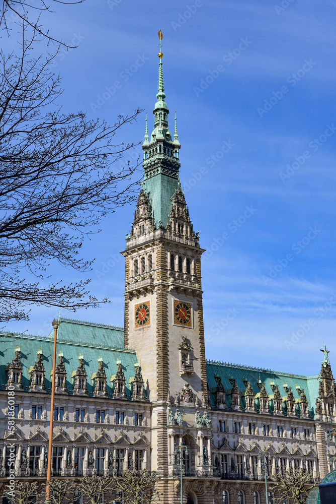 historisches Rathaus in Hamburg