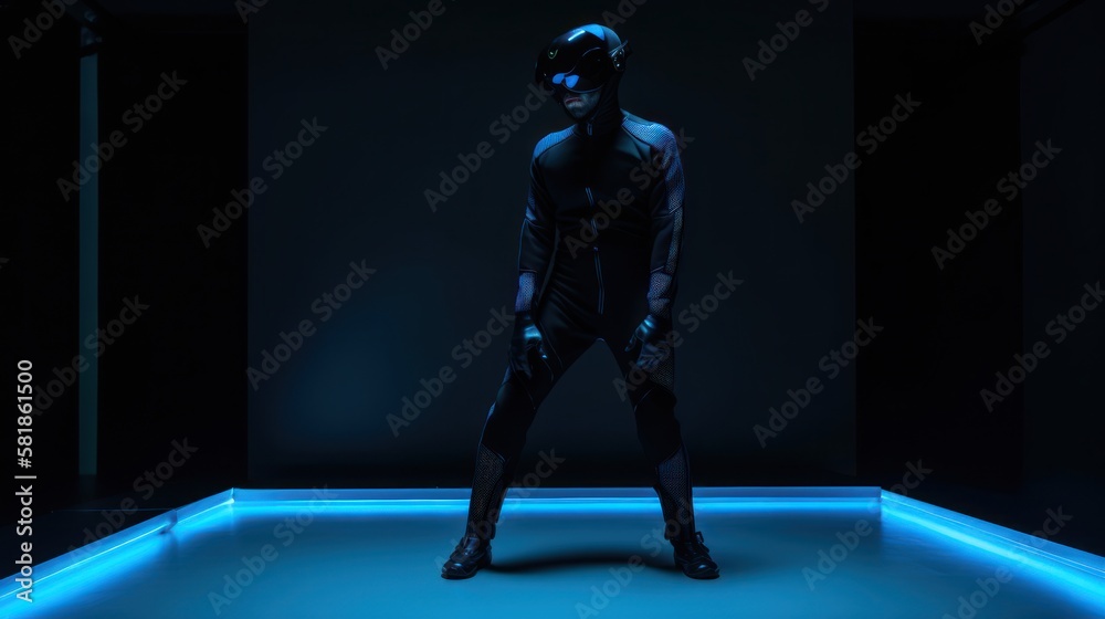 Man in a VR suit. Gen AI