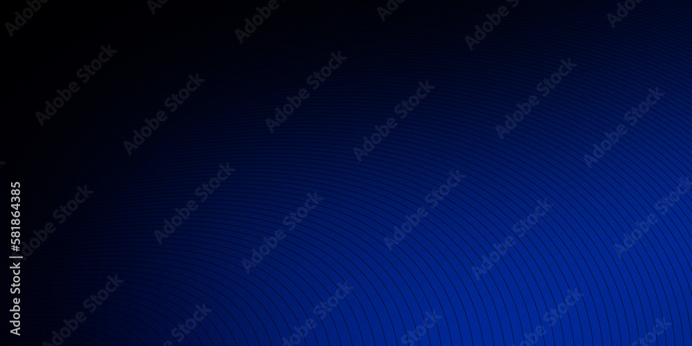 Modern blue abstract background, circular lines on a blue background