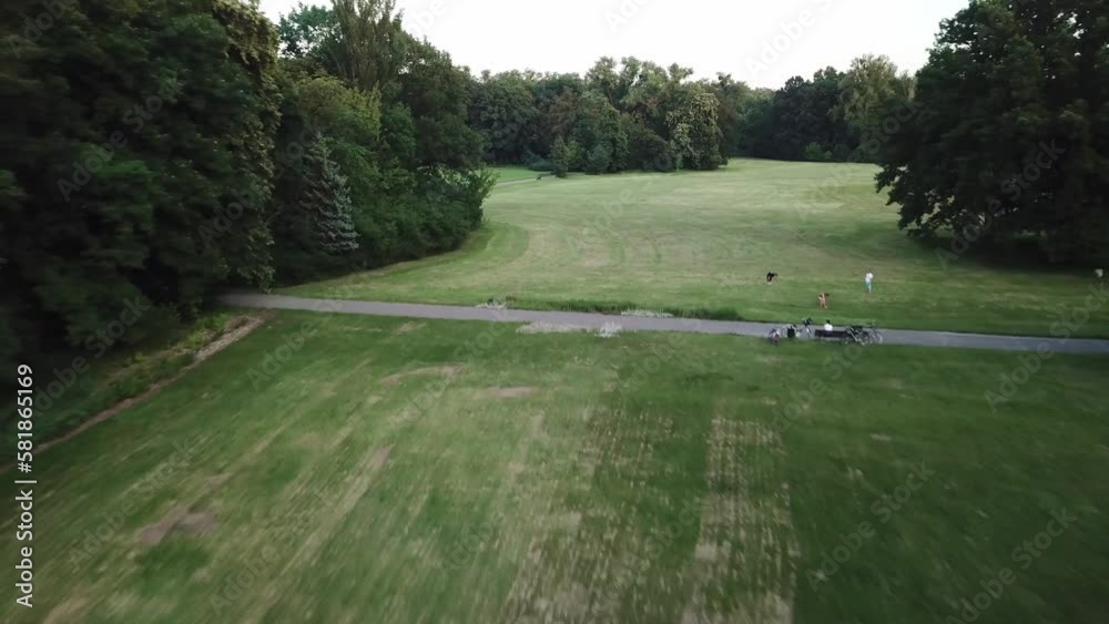 Aerial shot in the park Aerial shot in the park