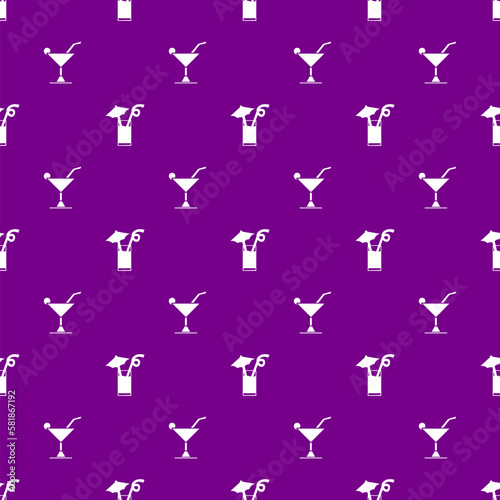 Cocktail seamless pattern background. Vector texture illustration.