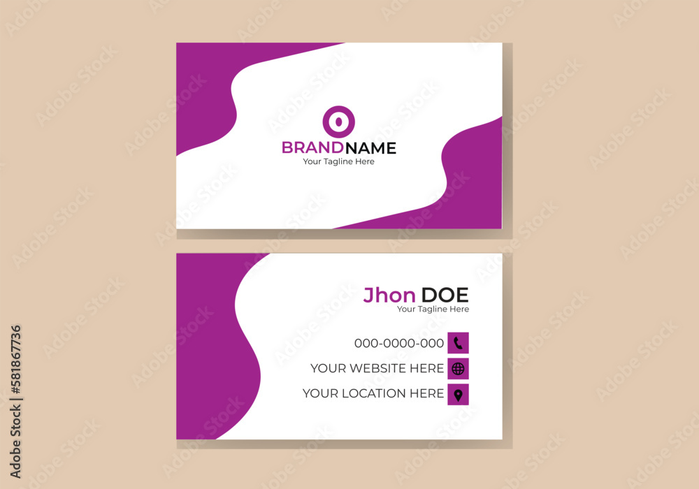 Modern vector creative business card design template