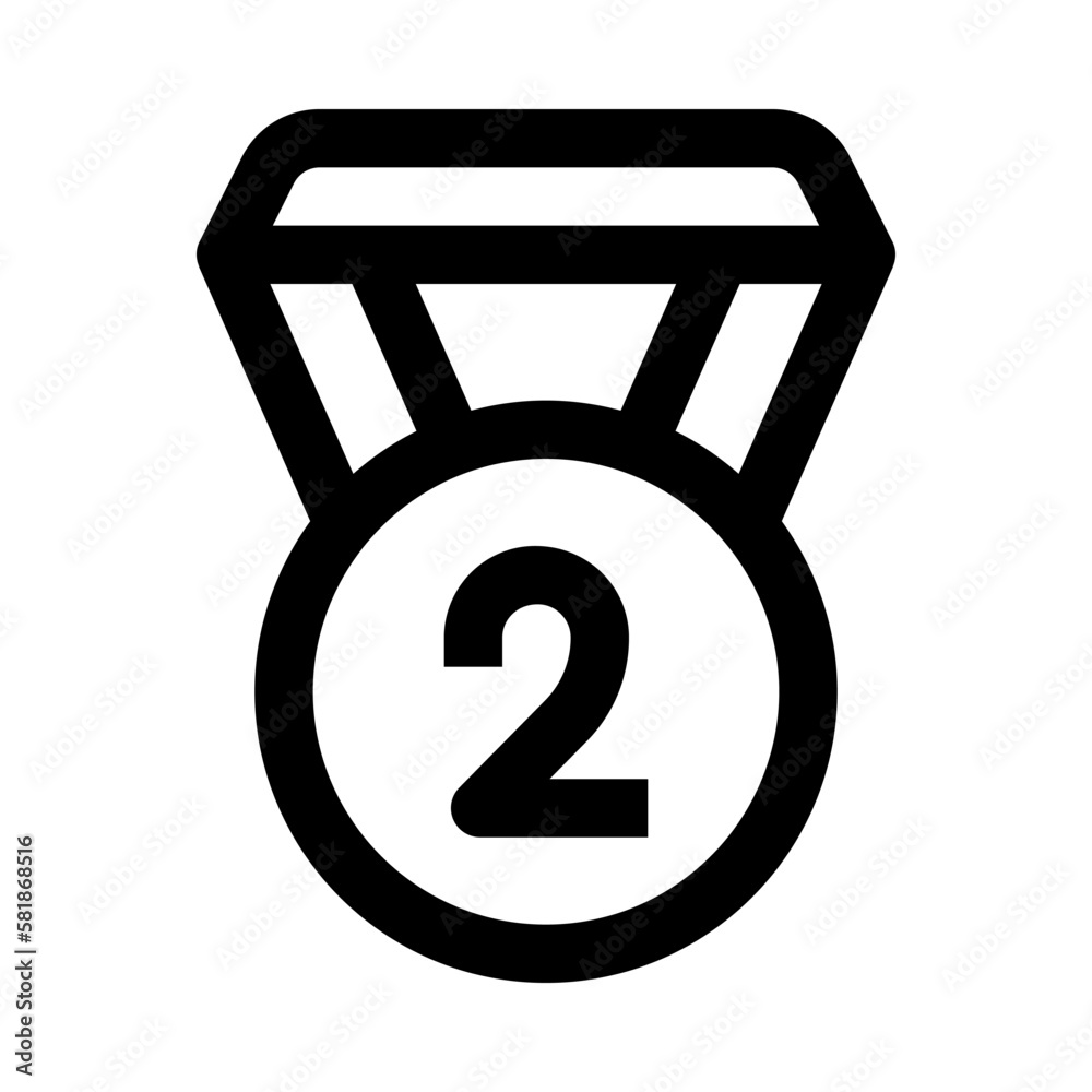 silver medal icon for your website, mobile, presentation, and logo design. silver medal icon for your website, mobile, presentation, and logo design.