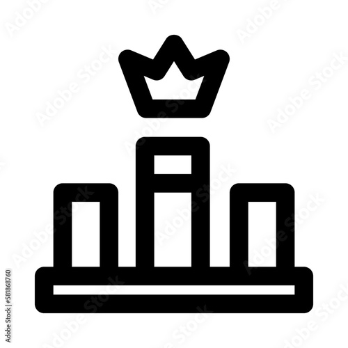 podium icon for your website, mobile, presentation, and logo design.