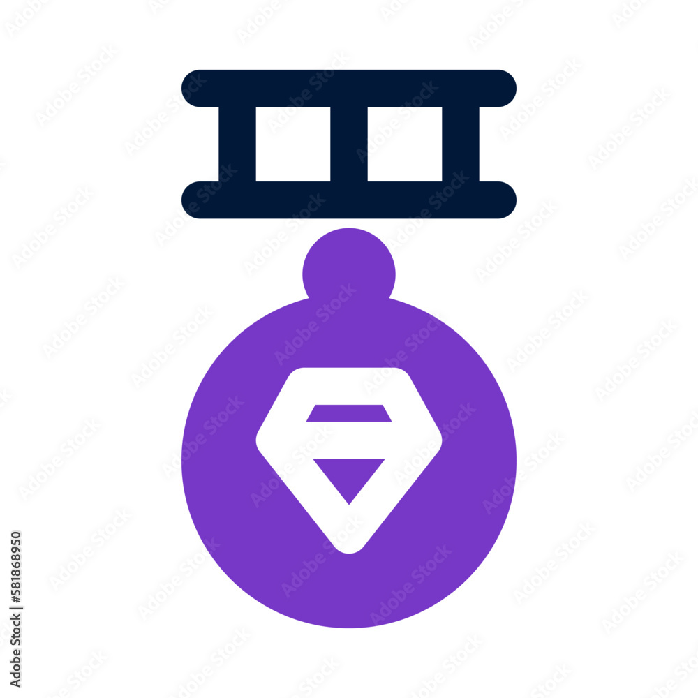 diamond medal icon for your website, mobile, presentation, and logo design.