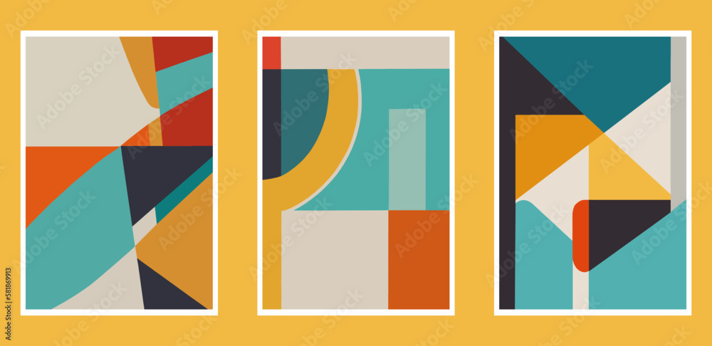 Set of abstract geometric shapes in retro style. Vector illustration for your design Set of abstract geometric shapes in retro style. Vector illustration for your design