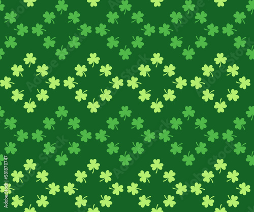 Clover Pattern, Clover Wallpaper, Clover Repeat Pattern,l Clover Seamless Pattern, St Patrick's Day Pattern, St Patrick's Day Background, Saint Patrick's Day Background, Vector Illustration Background