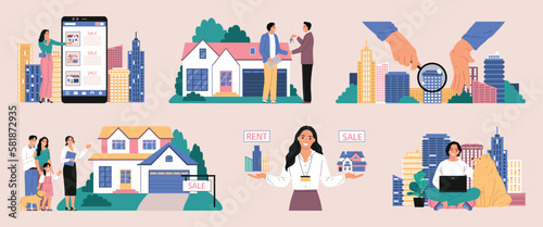Real Estate Compositions Set
