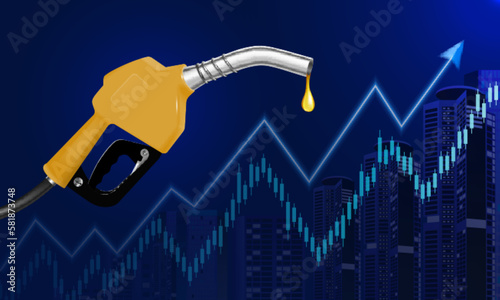 Fuel Gas Handle Pump Nozzle Realistic Background