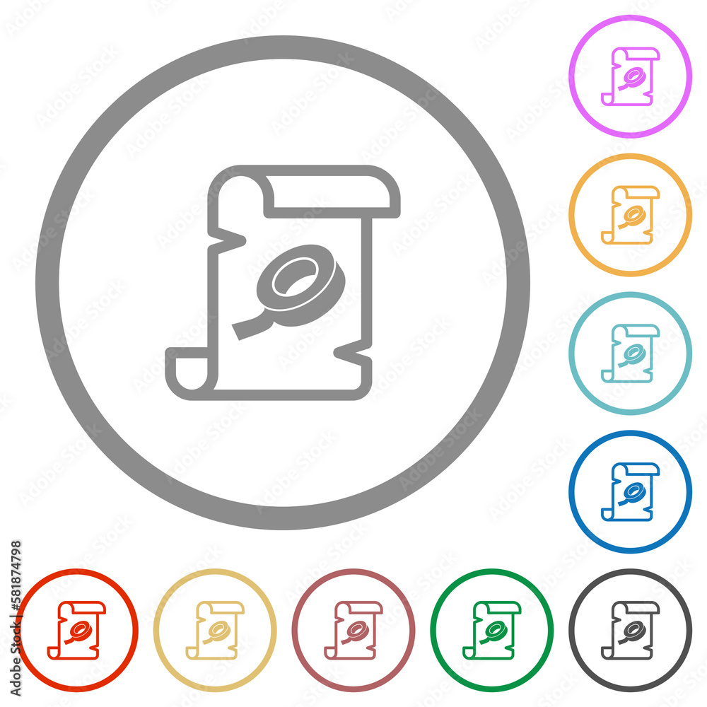 Script patch flat icons with outlines