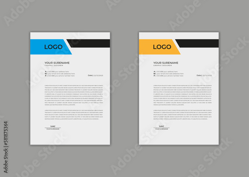 letterhead template, letterhead design, vector elegant school hospital medical new Professional modern simple unique minimalist creative corporate letterhead design