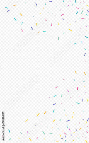 Rainbow Dust Top Vector Transparent Background.