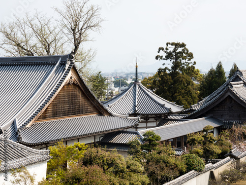 Rooftops of Jizoji, temple number 5 on Shikoku pilgrimage - Tokushima prefecture, Japan photo
