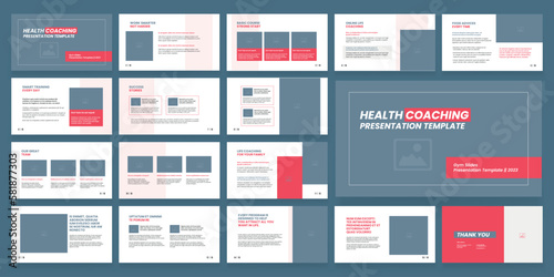 Health Coaching Presentation Template Minimal Gym and Fitness Presentation Layout