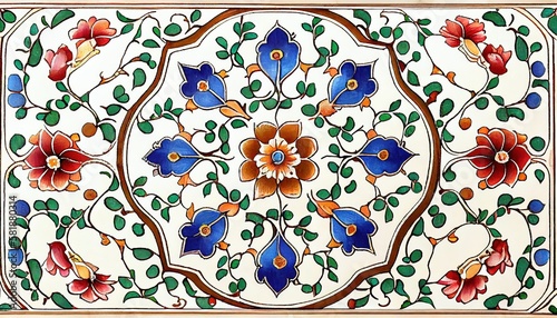 Flowers Pattern Mughal Style