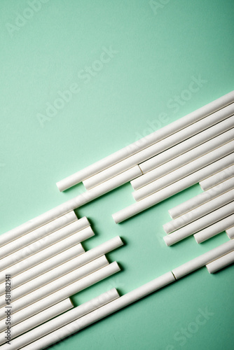 Disposable drinking straws made of cardboard