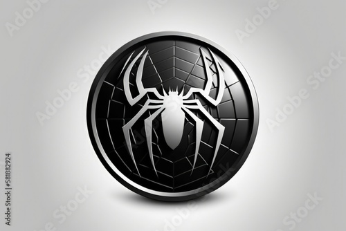 Wallpaper Mural Spider illustration, logo, icon, white background. Generative AI Torontodigital.ca