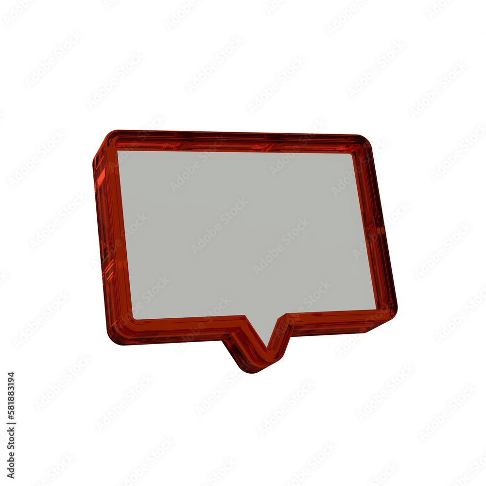 Naklejka premium Realistic Frame 3D render with transparent background