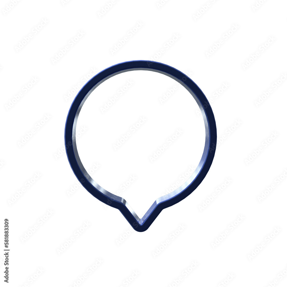 Realistic Frame 3D render with transparent background