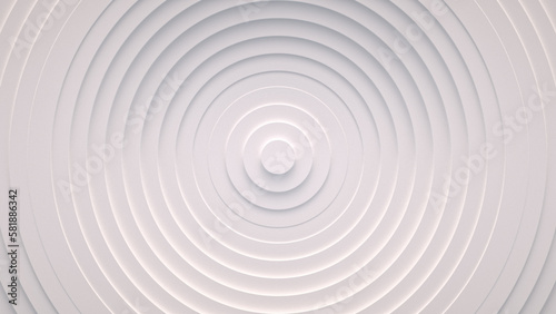 Wave from concentric circles, rings on the surface. Bright, milky radio wave abstract background