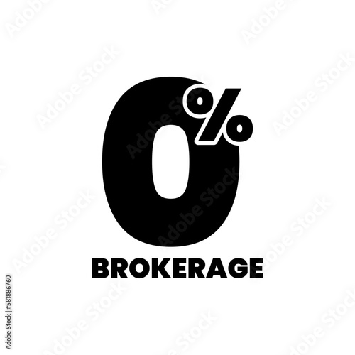 Zero Brokerage Stocks Mutual Funds Text Design Vector