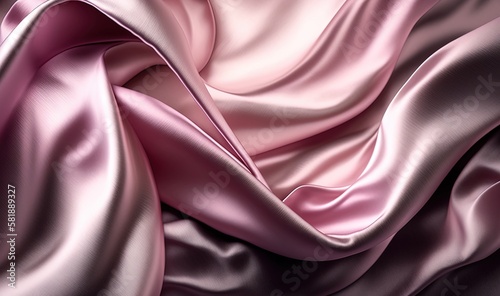  a close up view of a pink satin fabric with a very soft feel to it's fabricing fabric, with a very soft feel to the fabric. generative ai