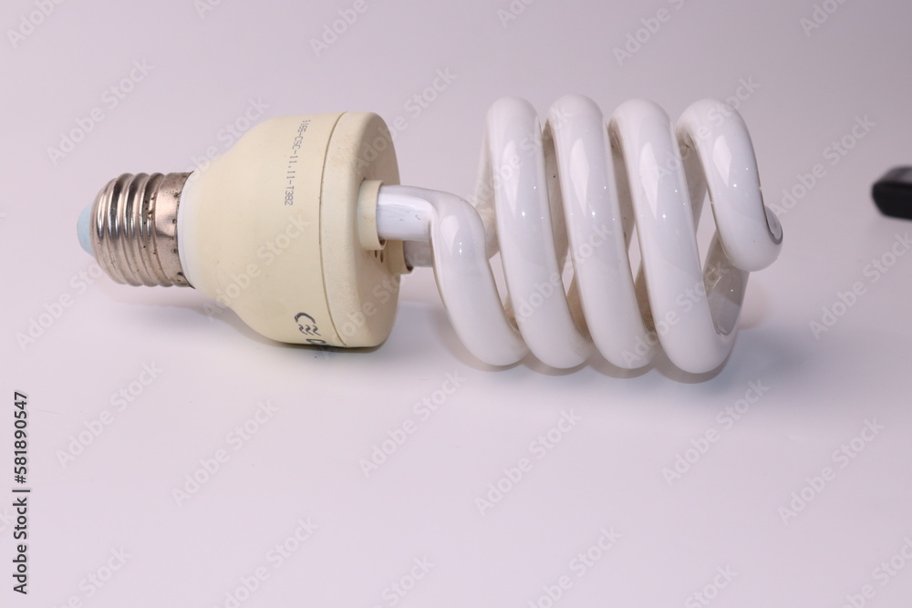 Energy Saver Bulb Isolated On White Background Energy Saver Bulb Isolated On White Background