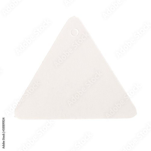 White cardboard triangular ...
