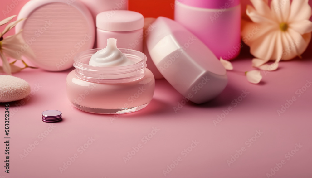 Cream lotion cosmetic bottle display presentation mockup. Cosmetic Bottle Product Packaging