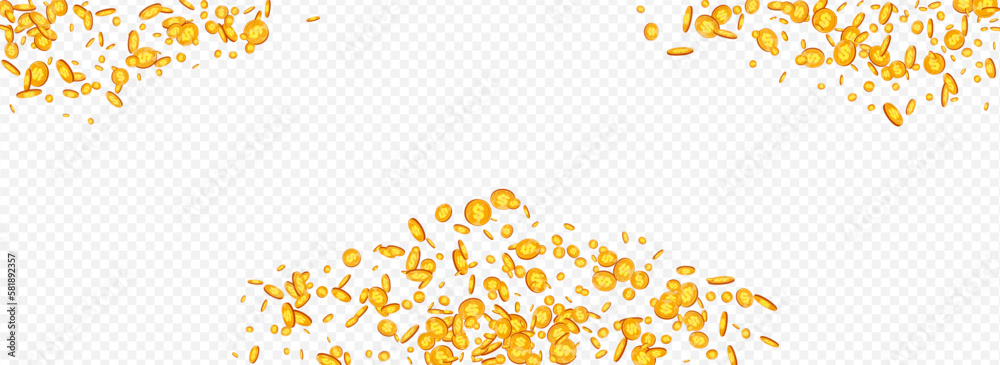 Monetary Shiny Confetti Vector Transparent