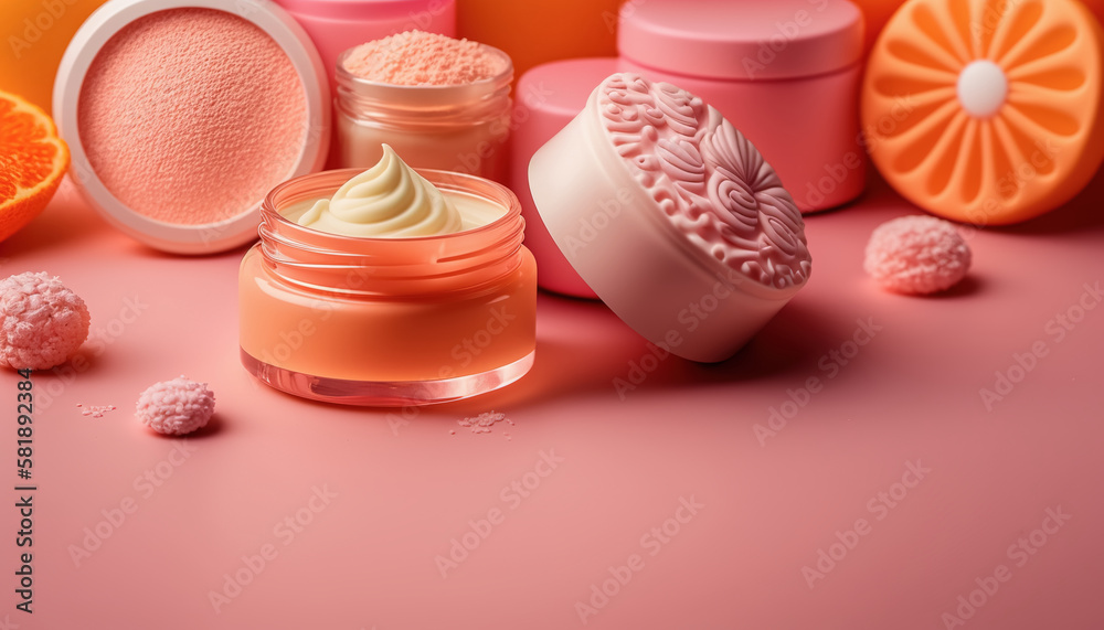 Cream lotion cosmetic bottle display presentation mockup. Cosmetic Bottle Product Packaging