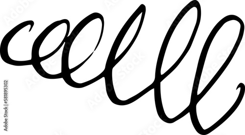 Spiral design elements. Hand drawn illustration.