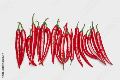 Red hot pepper on a white background