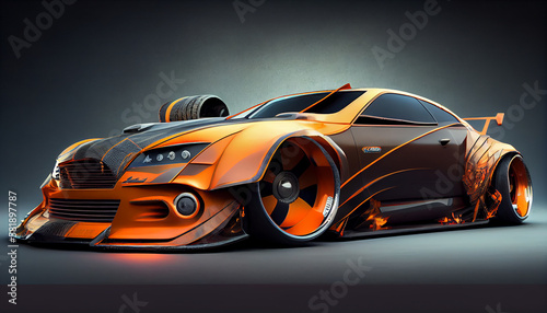 Modified Super car Ai generated image