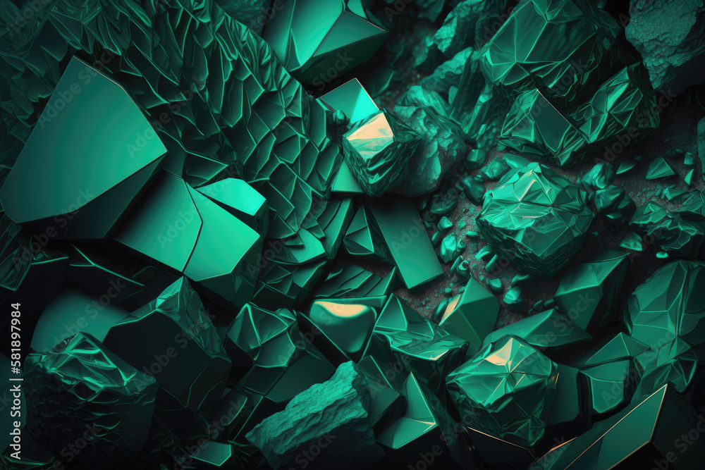 Emerald Green Gemstone Background - Gemstones Textures Backdrop Series -  Green Emerald Wallpaper created with Generative AI technology Stock  Illustration | Adobe Stock