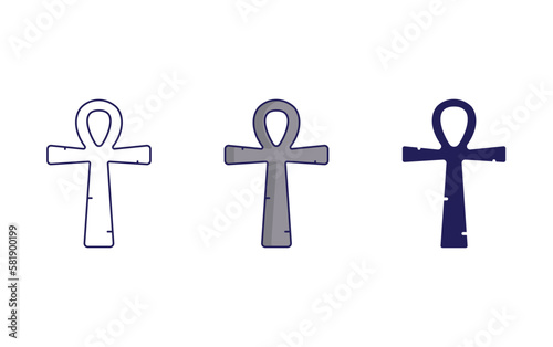 Ankh cross vector icon