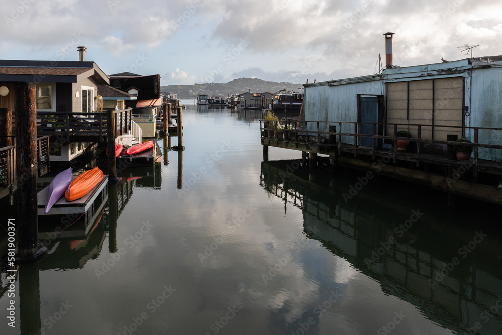 Fototapeta premium House boats on Richardson Bay