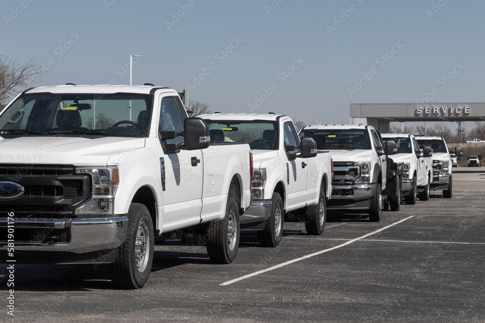 Ford Super Duty F Series work trucks. The Ford F-250, F-350 and F-450
