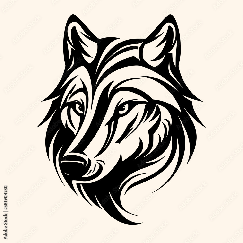 Wolf vector for logo or icon, drawing Elegant minimalist style,abstract style Illustration Wolf vector for logo or icon, drawing Elegant minimalist style,abstract style Illustration