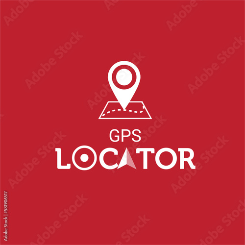 Creative wordmark logo GPS Location tracking  vector logo template -