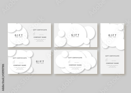 Abstract gift voucher card template. concept cover. Modern set discount coupon or certificate layout.	