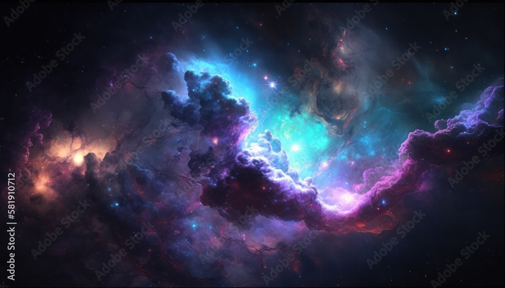 Stars, galactic background wallpaper purple blue pink tint
