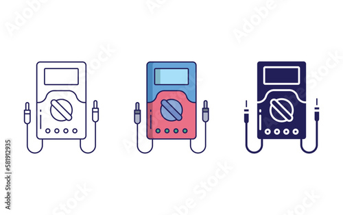 Voltmeter vector icon