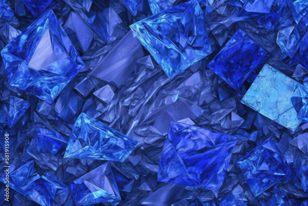 Sapphire Blue Gemstone Background - Gemstones Textures Backdrop Series