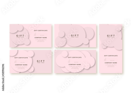 Abstract gift voucher card template. concept cover. Modern set discount coupon or certificate layout.