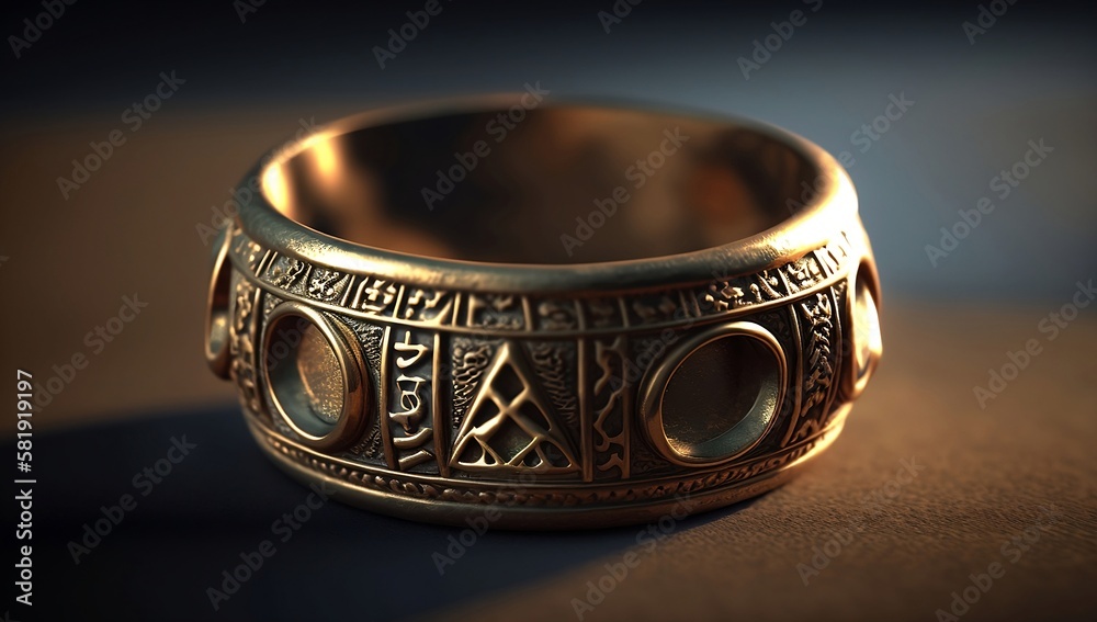 Egyptian awesome expensive luxury ring, close-up shot. AI generated. Egyptian awesome expensive luxury ring, close-up shot. AI generated.